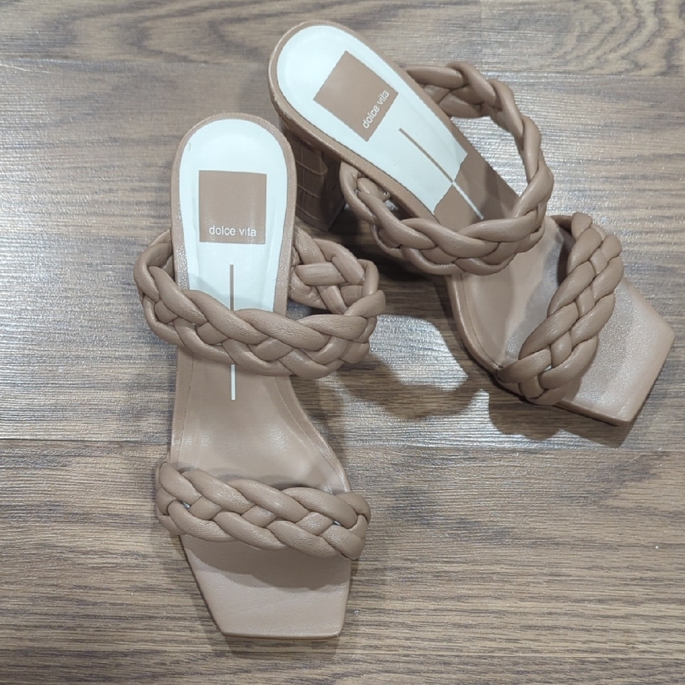 Dolce Vita Tan Braided Heels